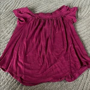Off-Shoulder Magenta Top